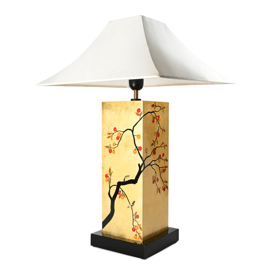 Table Lamp, Persimmons & Birds