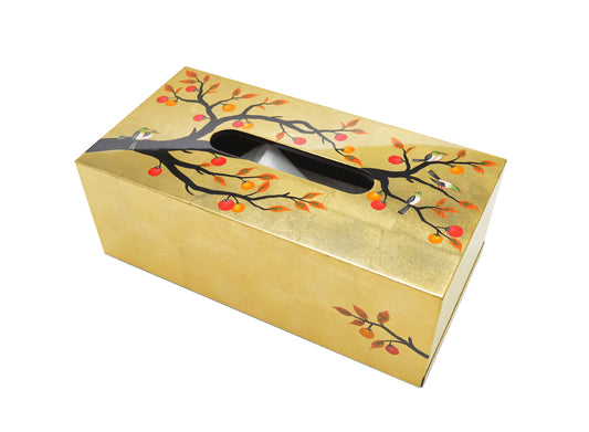 Tissue Box, Persimmons & Birds