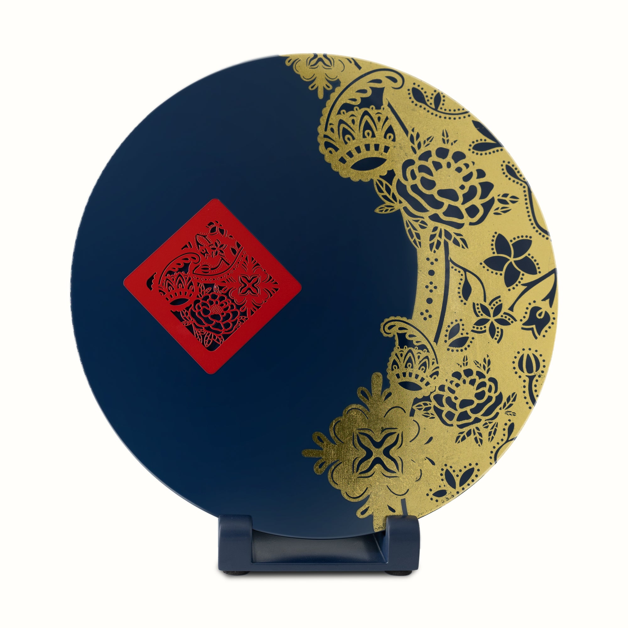 Display Plate with Stand, Harmony Tapestry