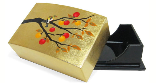 Business Card Box, Persimmons & Birds - Qua | Distinctive Gifts