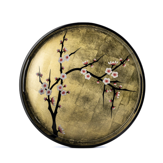 Round Serving Tray, Cherry Blossom - Qua | Distinctive Gifts
