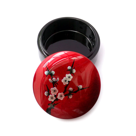 Trinket Box (Round), Cherry Blossom - Qua | Distinctive Gifts