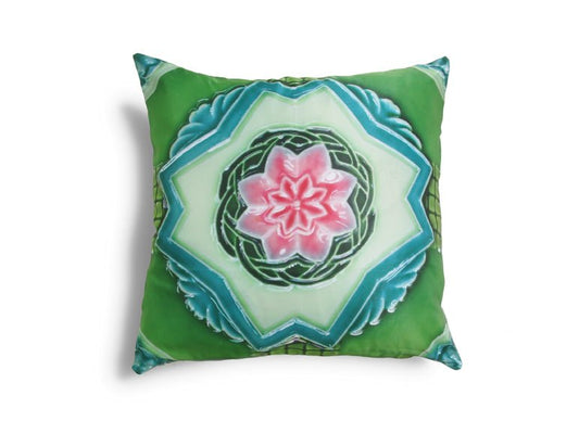 Cushion Cover, Peranakan (Pink Lily) - Qua | Distinctive Gifts