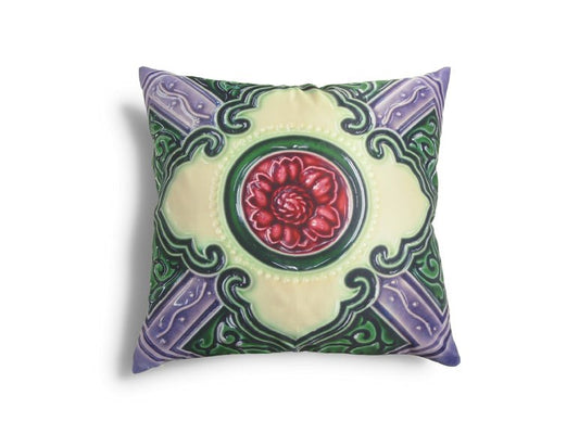 Cushion Cover, Peranakan (Red Peony) - Qua | Distinctive Gifts