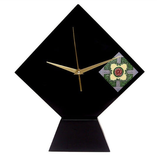Table Clock, Peranakan (Red Peony) - Qua | Distinctive Gifts
