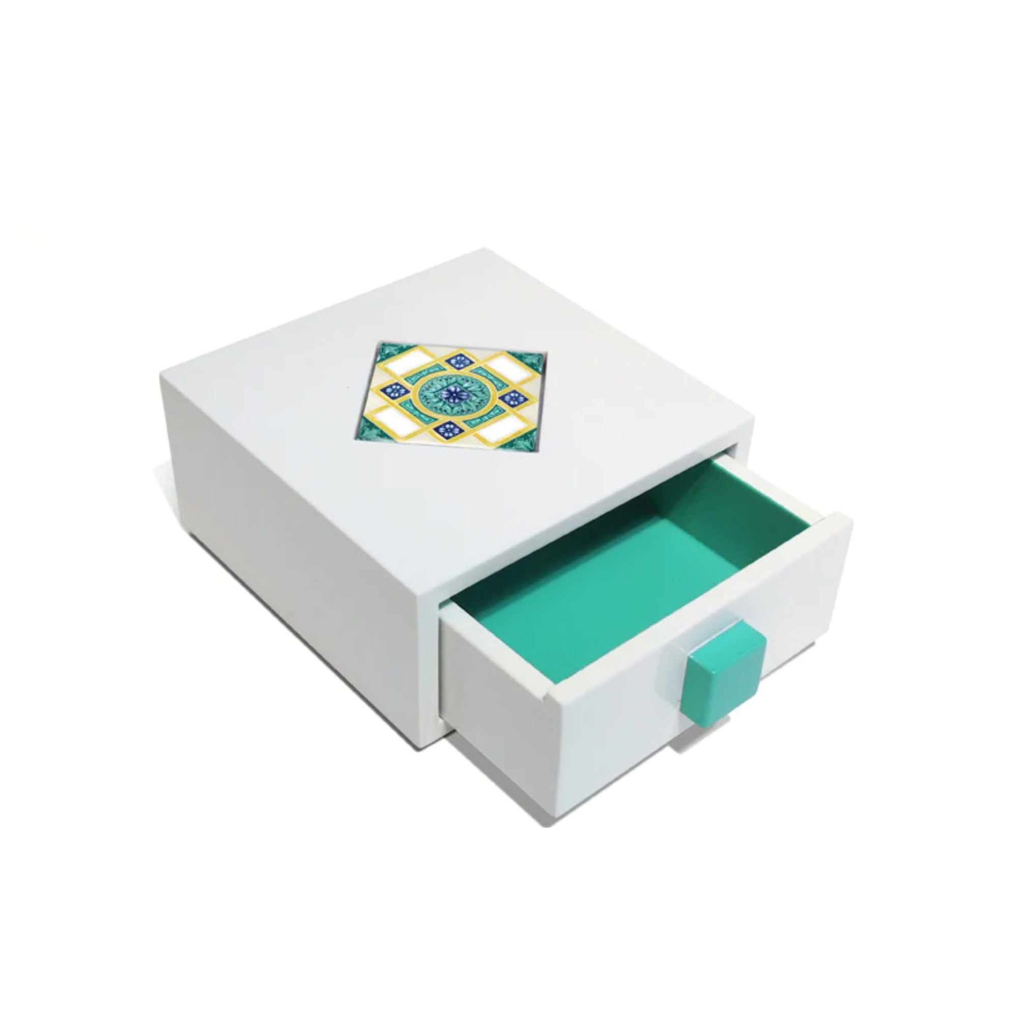 Treasure Box (Blue Clover), Ivory Nyonya - Qua | Distinctive Gifts