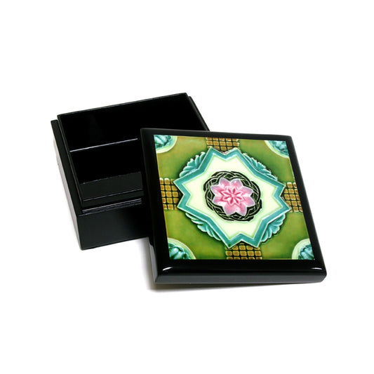 Trinket Box, Peranakan (Pink Lily) - Qua | Distinctive Gifts
