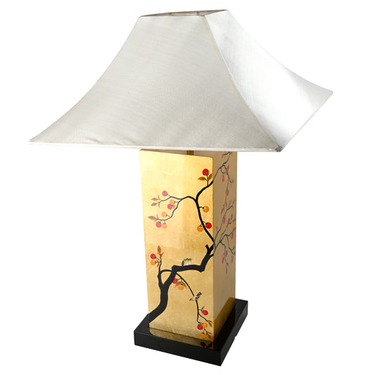 Table Lamp, Persimmons & Birds