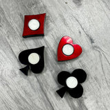Tealight Holder, Set of 4, King of Hearts