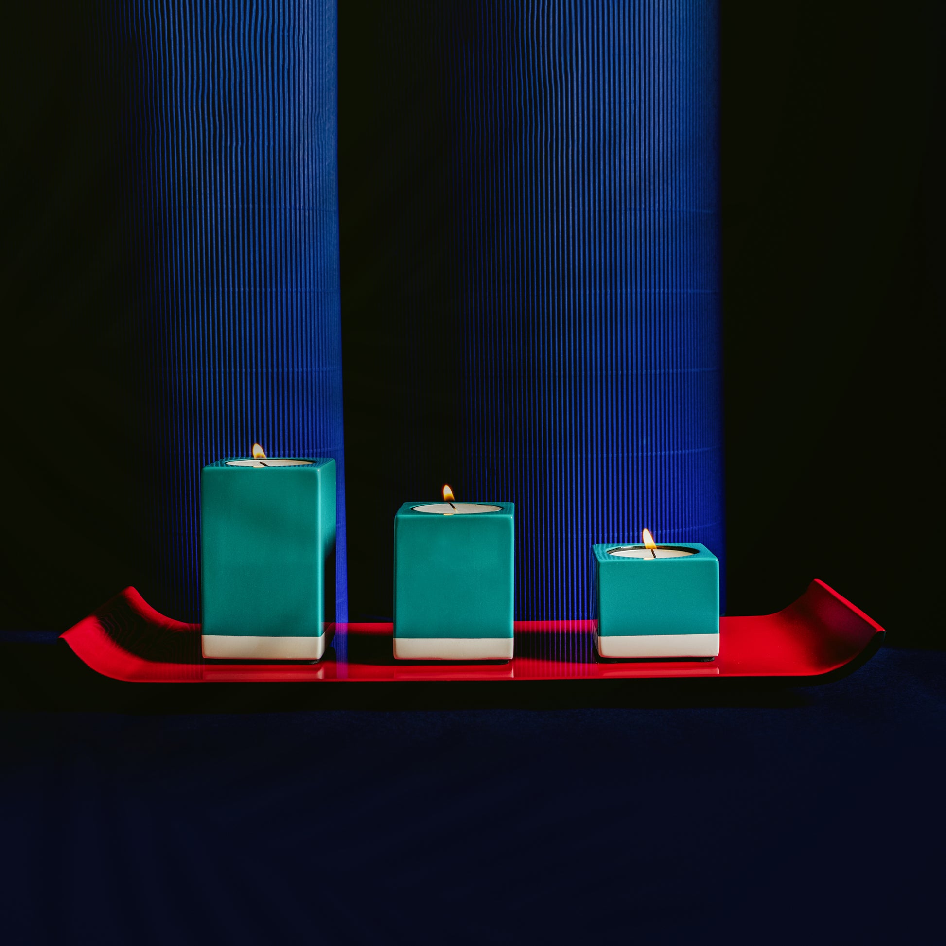 Tealight Holder Set of 3, Just Colour