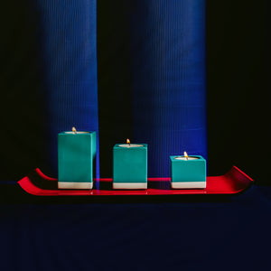 Tealight Holder Set of 3, Just Colour