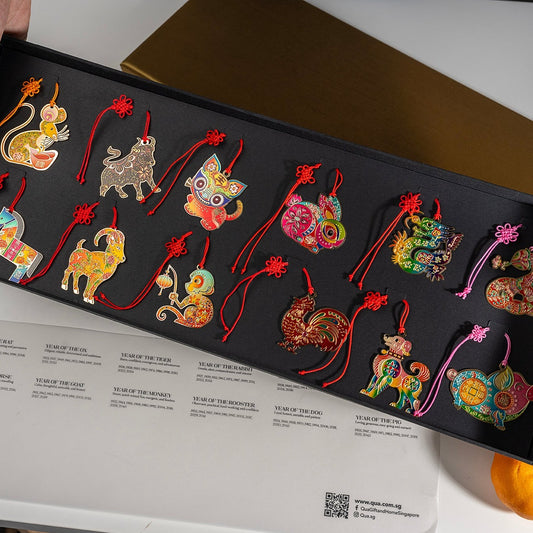 Oriental Decorations, Set of 12, Zodiac