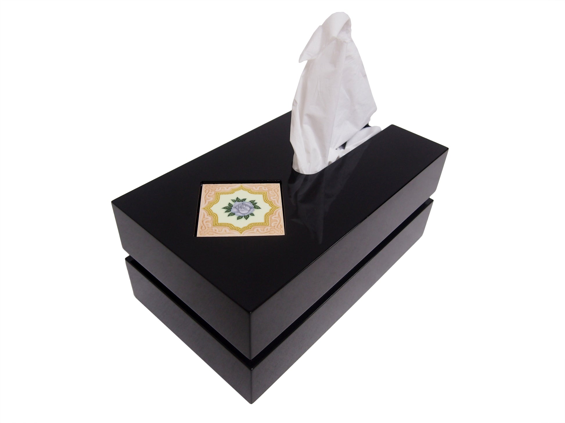 Tissue Box, Peranakan (Purple Rose)