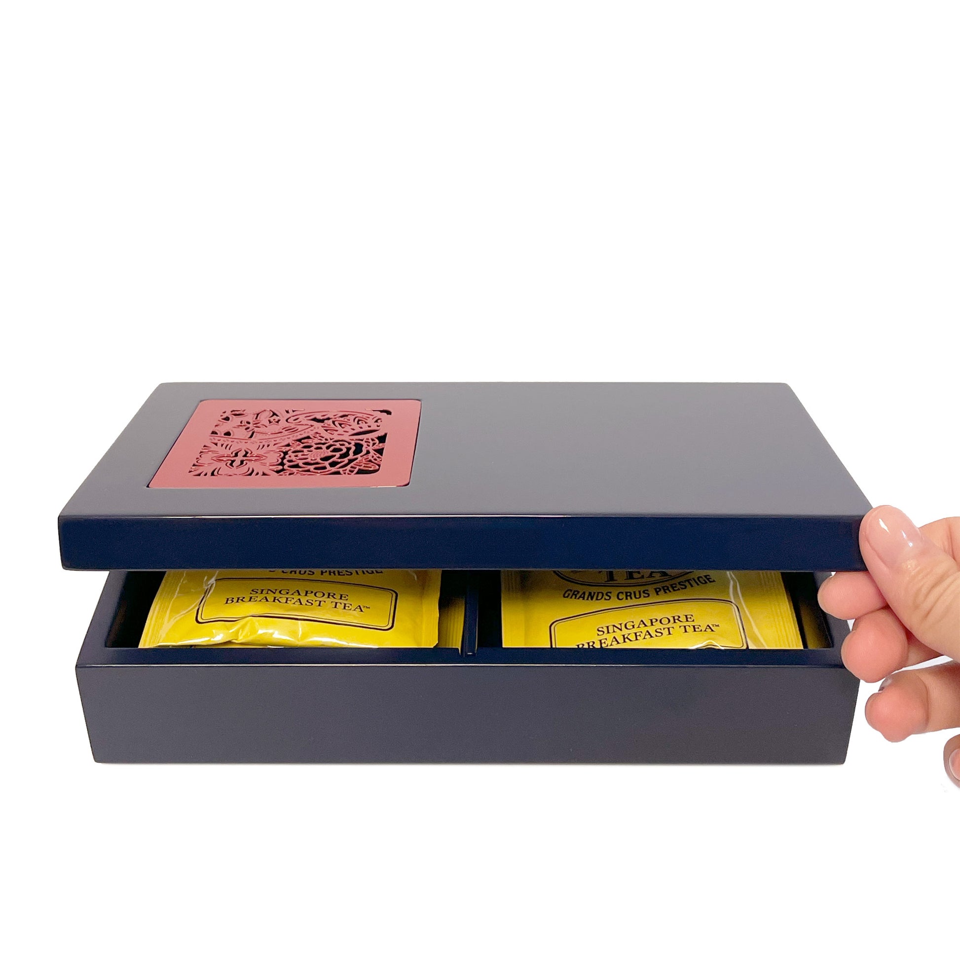 Tea Box, 2 Compartments, Harmony Tapestry