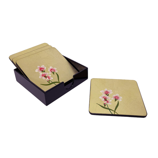 Coasters, Set of 4, Orchid