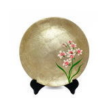 Display Plate with Stand, Round, Orchid