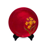 Display Plate with Stand, Round, Orchid
