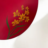 Display Plate with Stand, Round, Orchid