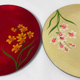 Display Plate with Stand, Round, Orchid