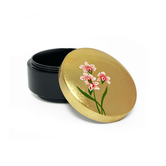 Round Trinket Box, Orchid