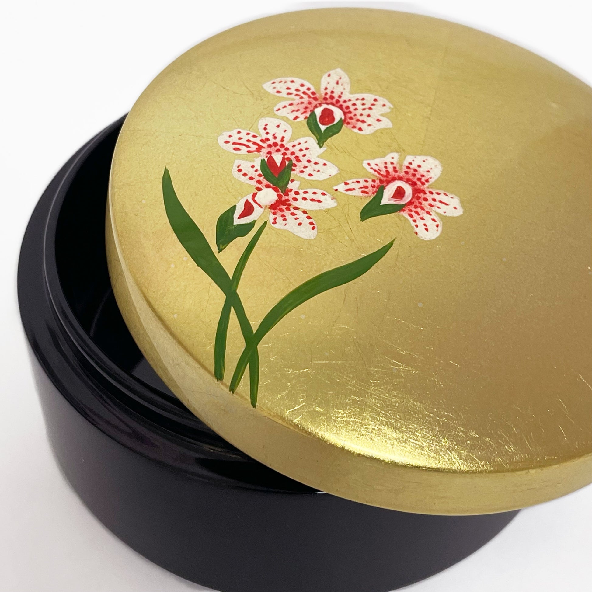 Round Trinket Box, Orchid