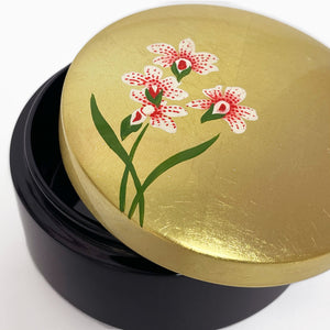 Round Trinket Box, Orchid