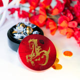 Round Trinket Box, Golden Gallop
