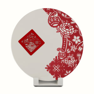 Display Plate with Stand, Harmony Tapestry
