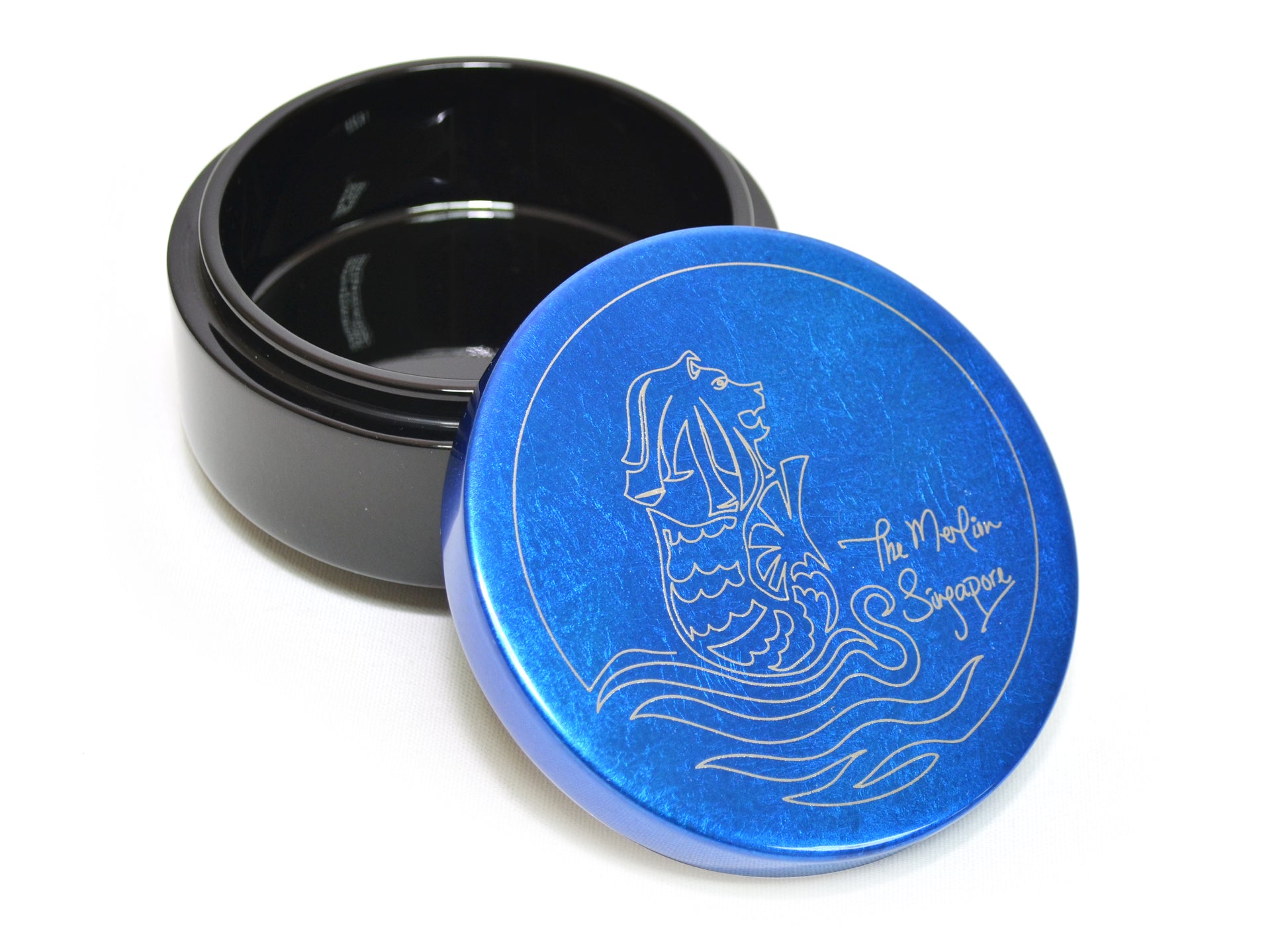 Round Trinket Box, One Line Singapore (The Merlion)