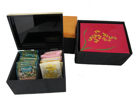 Tea Box (2 compartments), Orchid