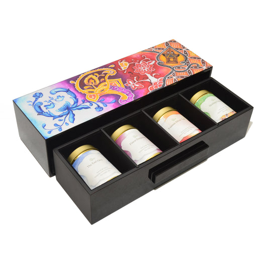 Tea Box, 4 compartments, Harmony