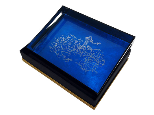 Serving Tray, One Line Singapore (Singapore Skyline)