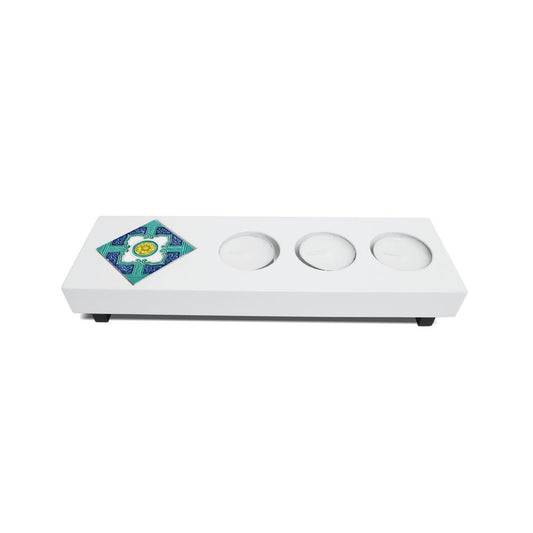 Bonsai Tealight Holder (Yellow Peony), Ivory Nyonya - Qua | Distinctive Gifts