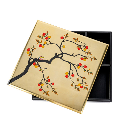 Chinese New Year Snack/Tea Box, Persimmons & Birds - Qua | Distinctive Gifts