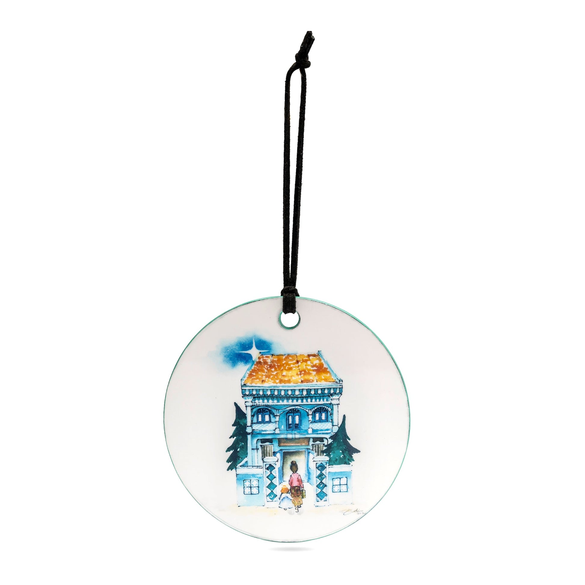 Christmas Ornaments, Set of 2, A Singapore Christmas Trail (Nyonya) - Qua | Distinctive Gifts