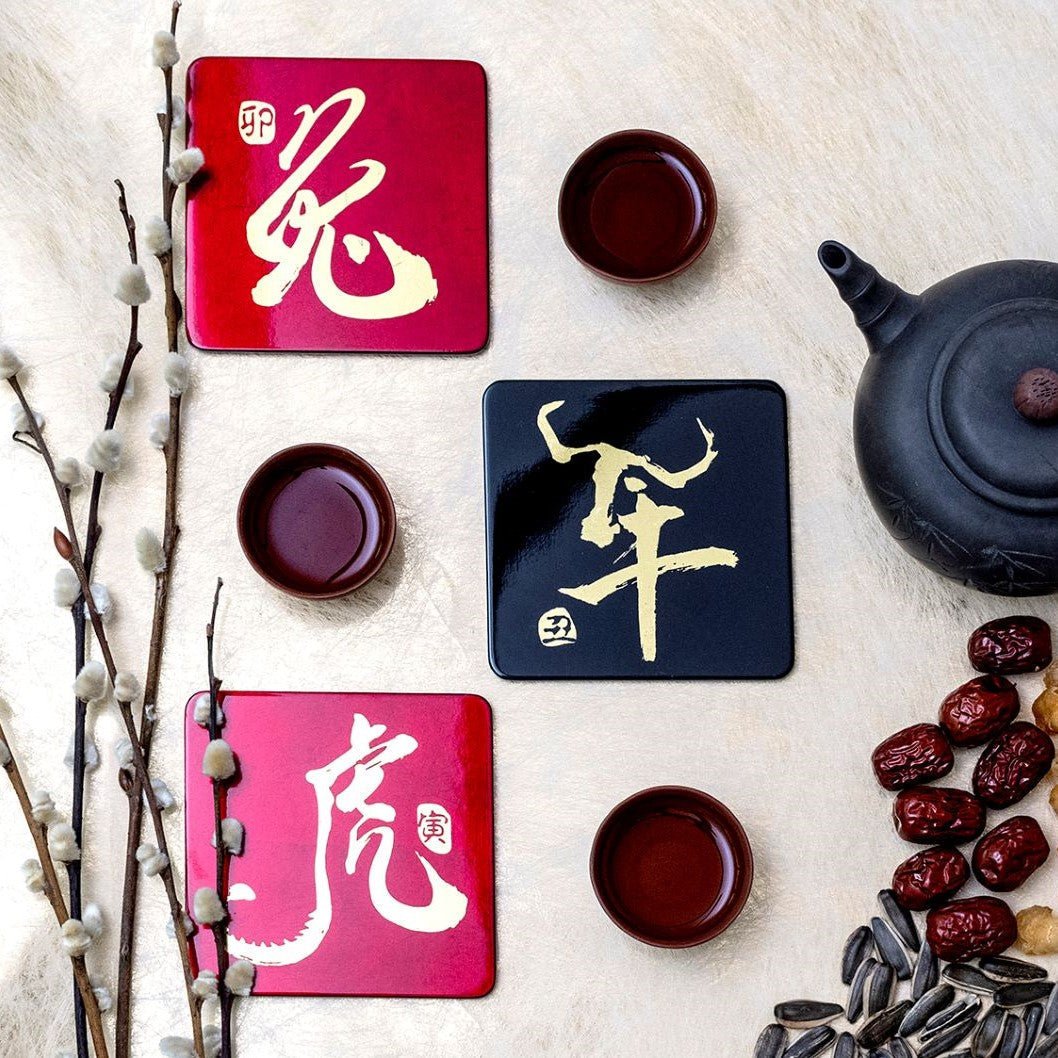 Coaster (each), Zodiac(Monkey) - Qua | Distinctive Gifts