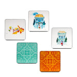 Coaster Set of 5, A Singapore Christmas Trail - Qua | Distinctive Gifts