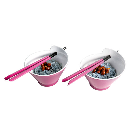 Dining Bowl Set of 2, Just Colour (Pink) - Qua | Distinctive Gifts