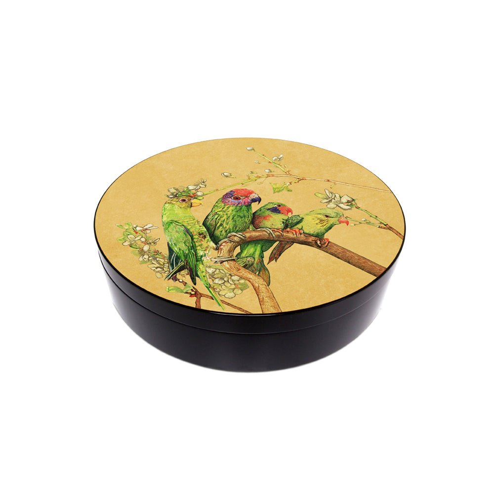 Goodie Box, Round, Pathlight Artist Showcase (Artwork by Selena Seow - Birds) - Qua | Distinctive Gifts