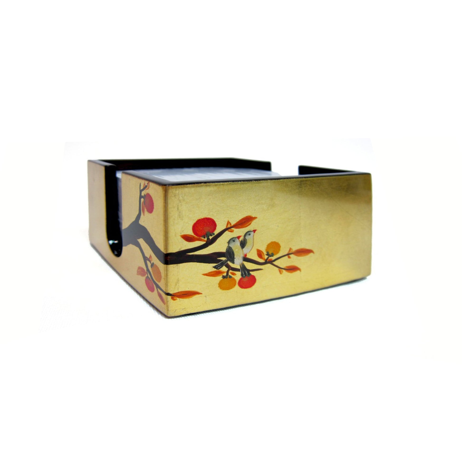 Notelet Holder, Persimmons & Birds - Qua | Distinctive Gifts