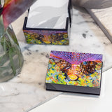 Desk Set (S) - Business Card Box + Notelet / Memo Pad Holder - City In Blossom