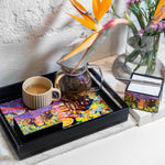 Desk Set (L) - Business Card Box + Notelet / Memo Pad Holder + Tray (Jewel Within) - City in Blossom