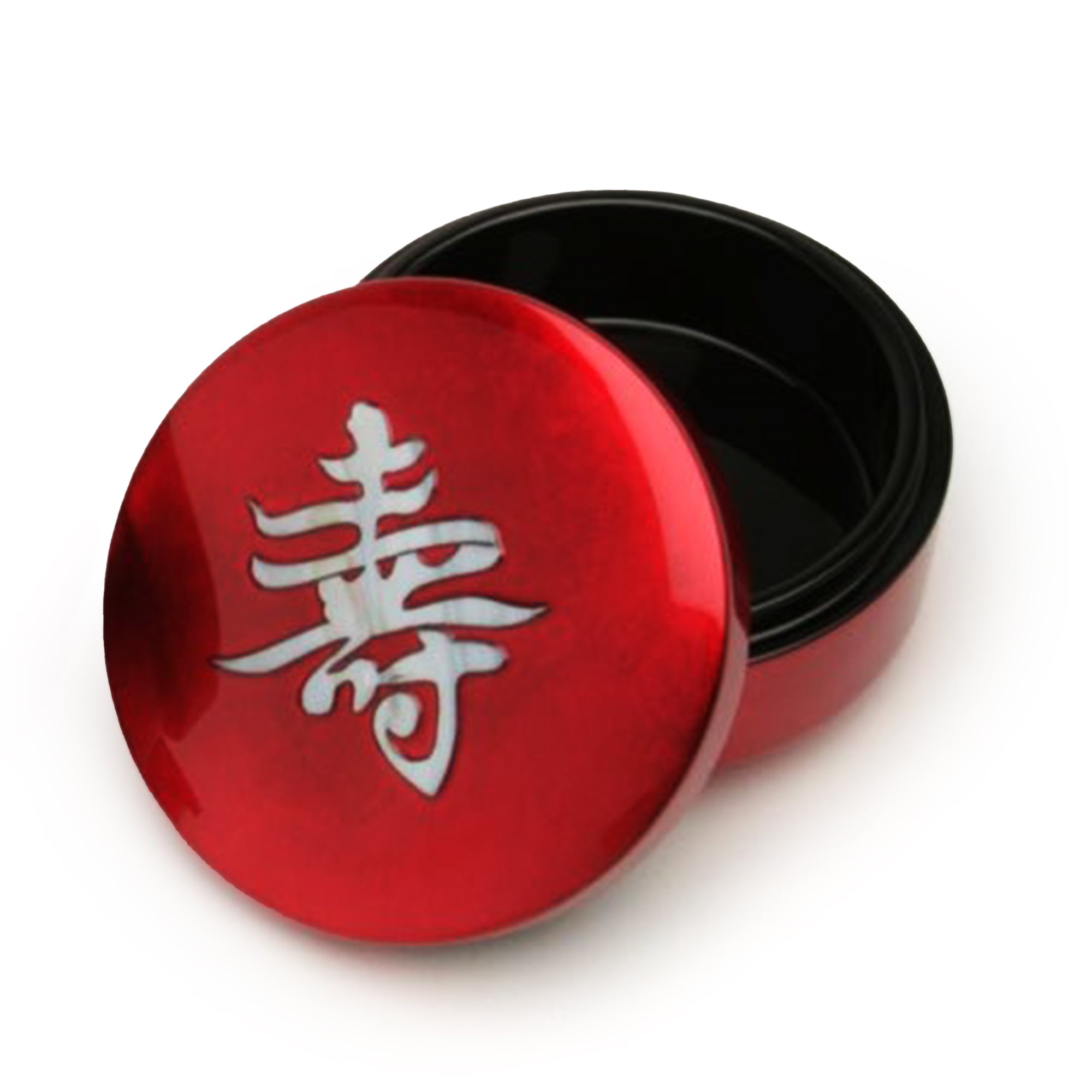 Round Trinket Box with Mother of Pearl Inlaid, Zodiac (Fu, Lu, Shou)
