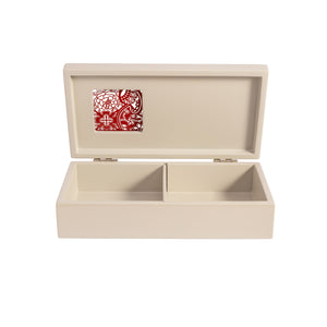 Tea Box, 2 Compartments, Harmony Tapestry