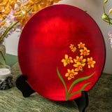 Display Plate with Stand - Orchid