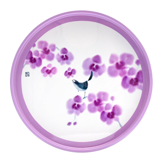 Round Serving Tray (Orchid), Joy - Qua | Distinctive Gifts