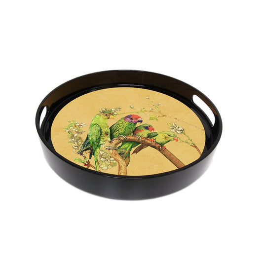 Serving Tray (Round), Pathlight Artist Showcase (Artwork by Selena Seow - Birds) - Qua | Distinctive Gifts