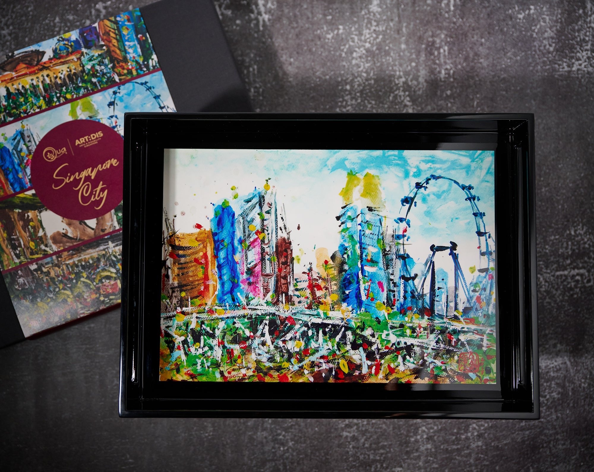 Serving Tray, Singapore City (Qua x ART:DIS) - Singapore Flyer - Qua | Distinctive Gifts