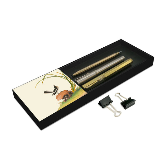 Stationery Holder, William Farquhar (Magpie Robin) - Qua | Distinctive Gifts