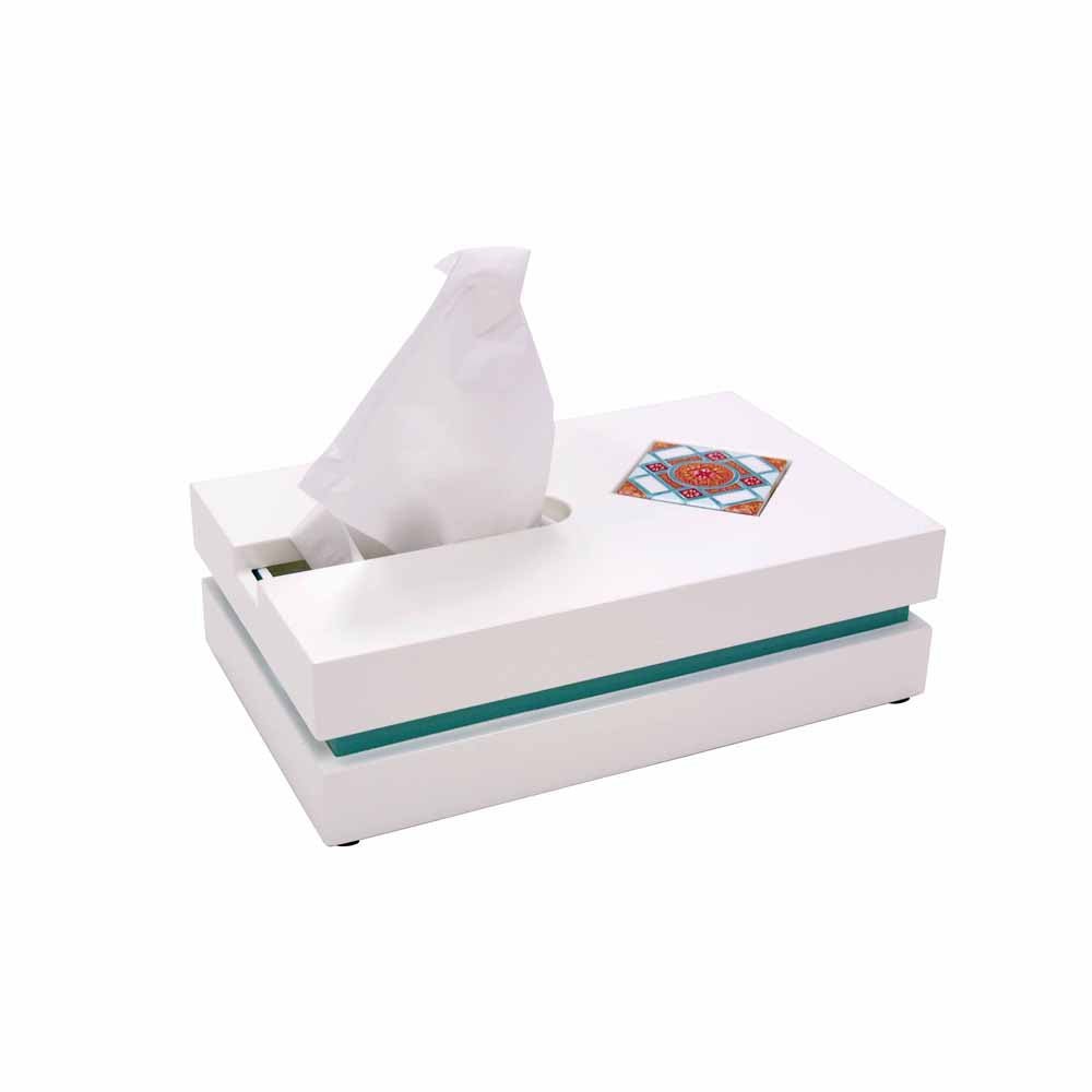 Tissue Box (Red Clover), Ivory Nyonya - Qua | Distinctive Gifts